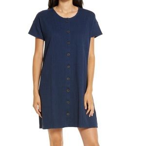 NWT Madewell navy cordouroy button down dress